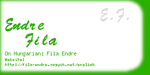 endre fila business card